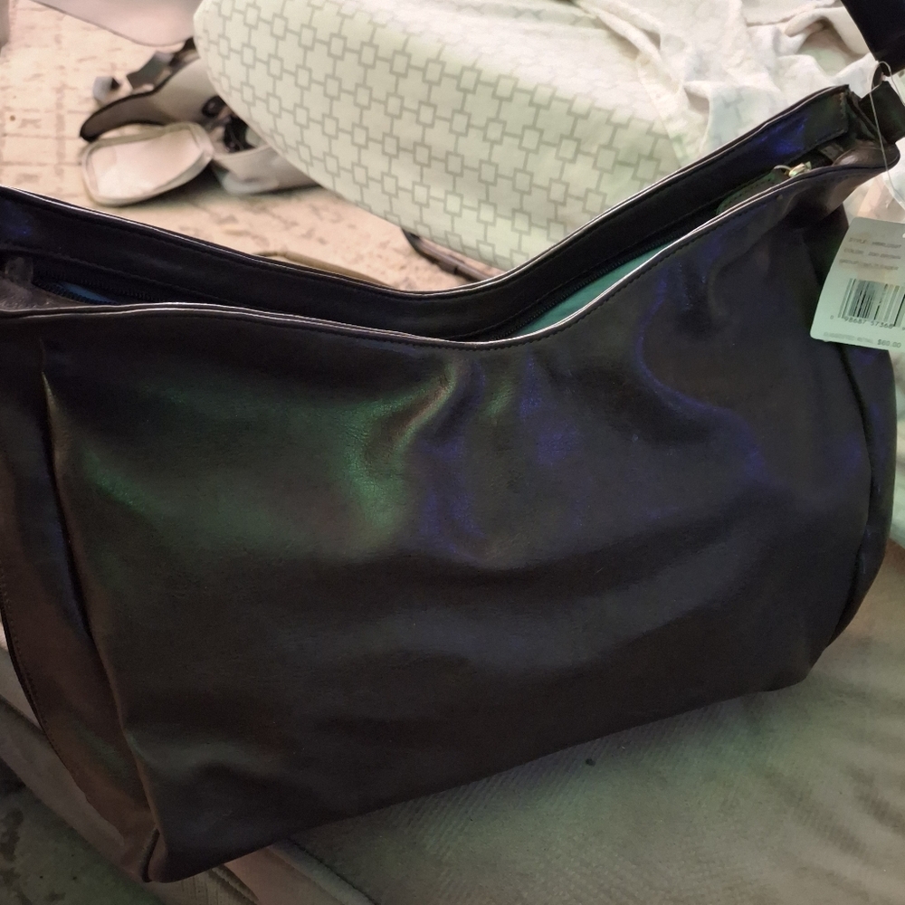 Small brown leather purse